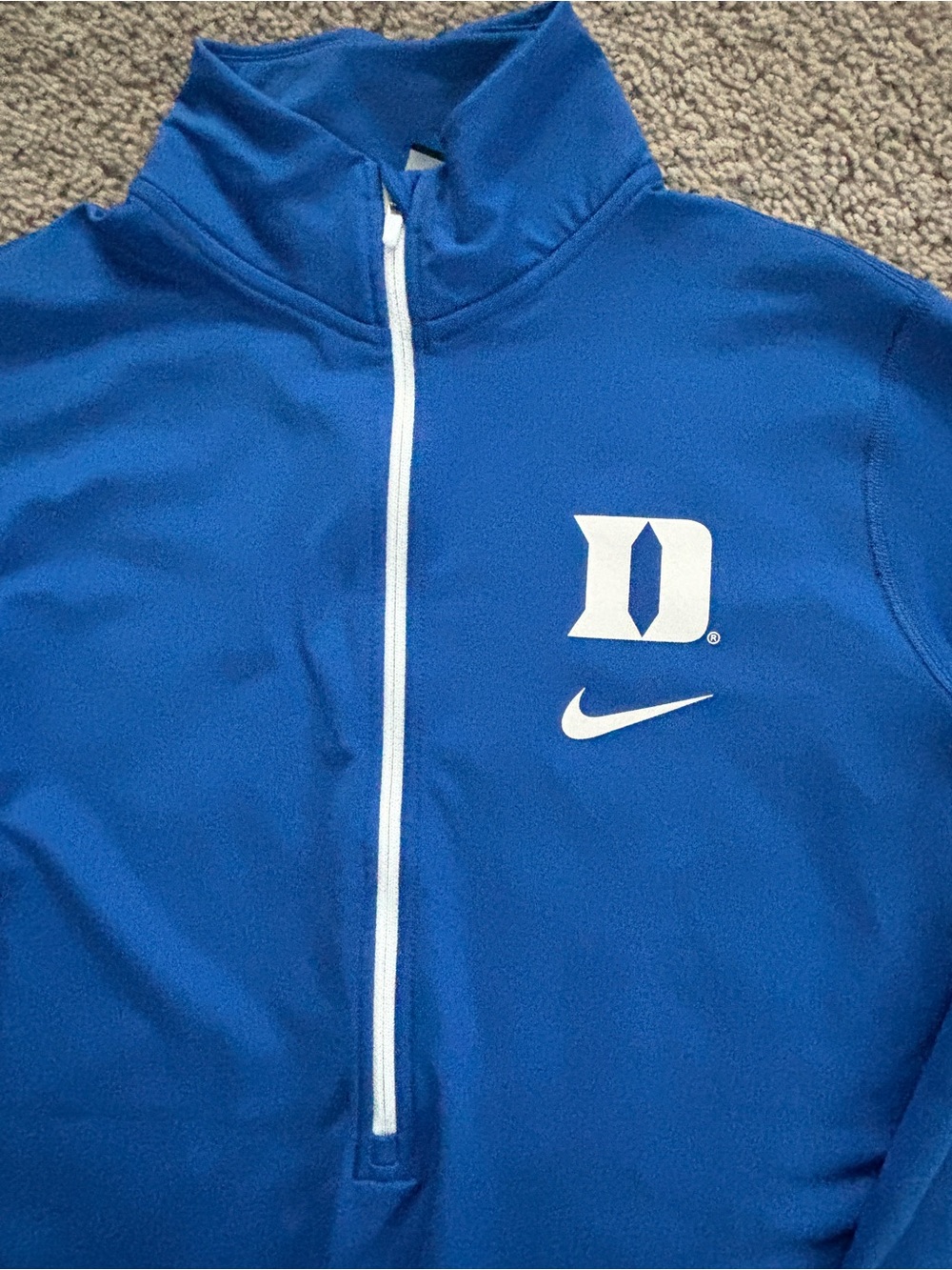 Duke Blue Devils Nike Blue Quarter-Zip Pullover with White Logos